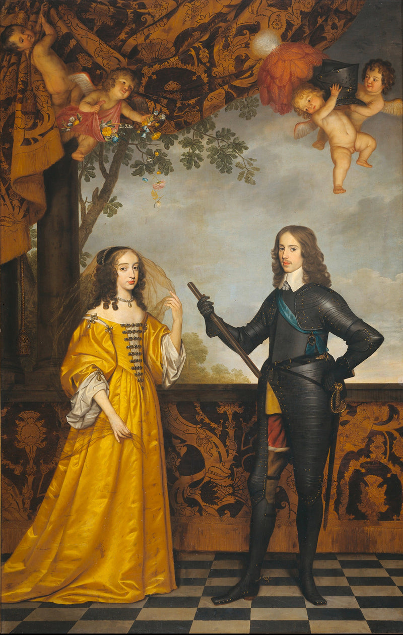 Guillaume II (1626-1650), prins af Orange, og hans kone Marie Stuart (1631-1660) - Gerrit van Honthorst