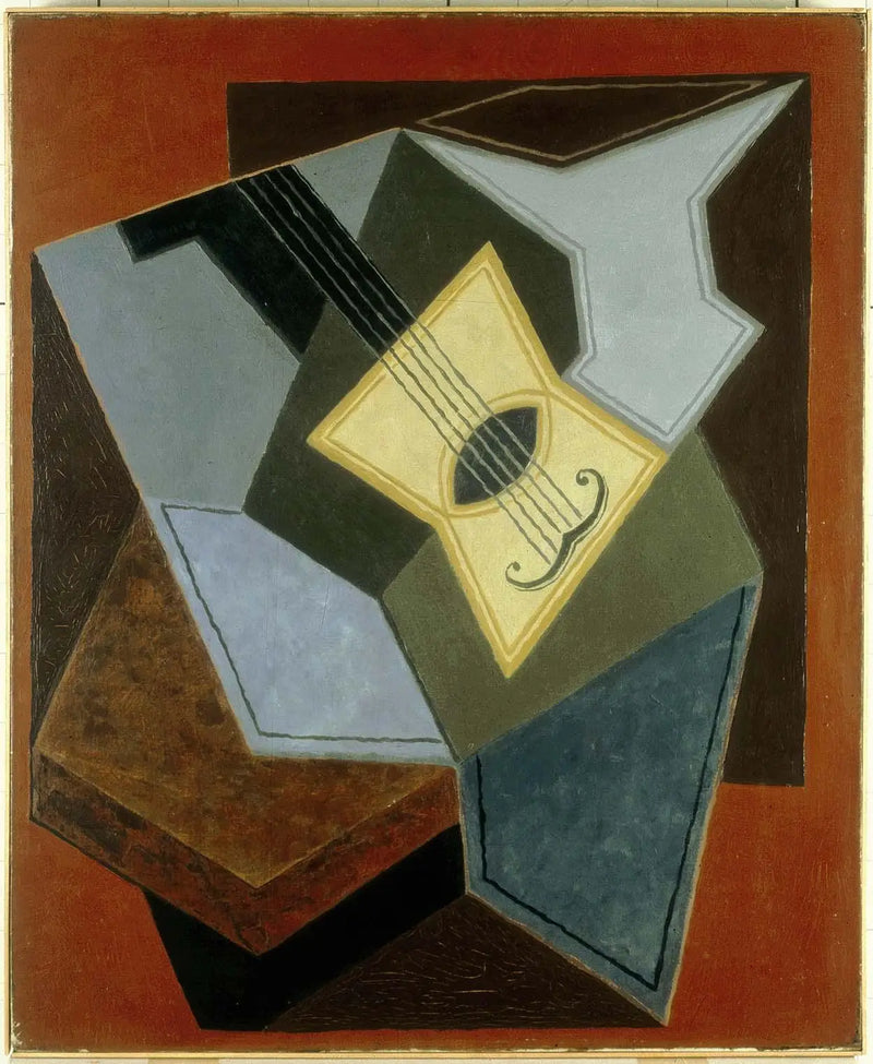 Guitare og frugt skål - Juan Gris