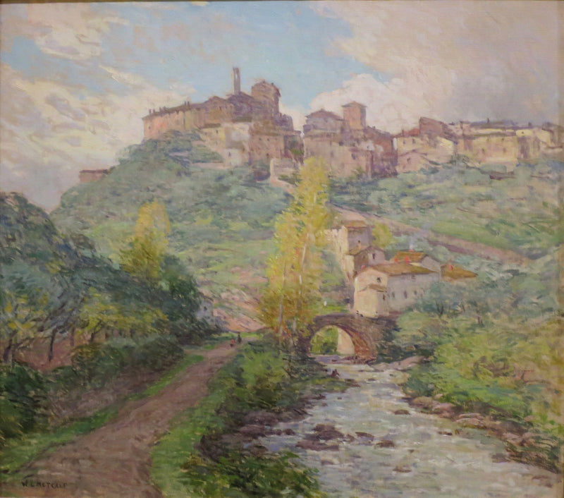 Boligområder på skråningen af bakken, Pelago, Italien - Willard Metcalf