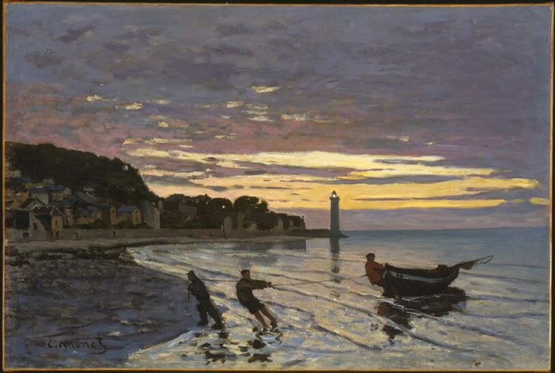 Hylder en båd i Honfleur W37 - Claude Monet