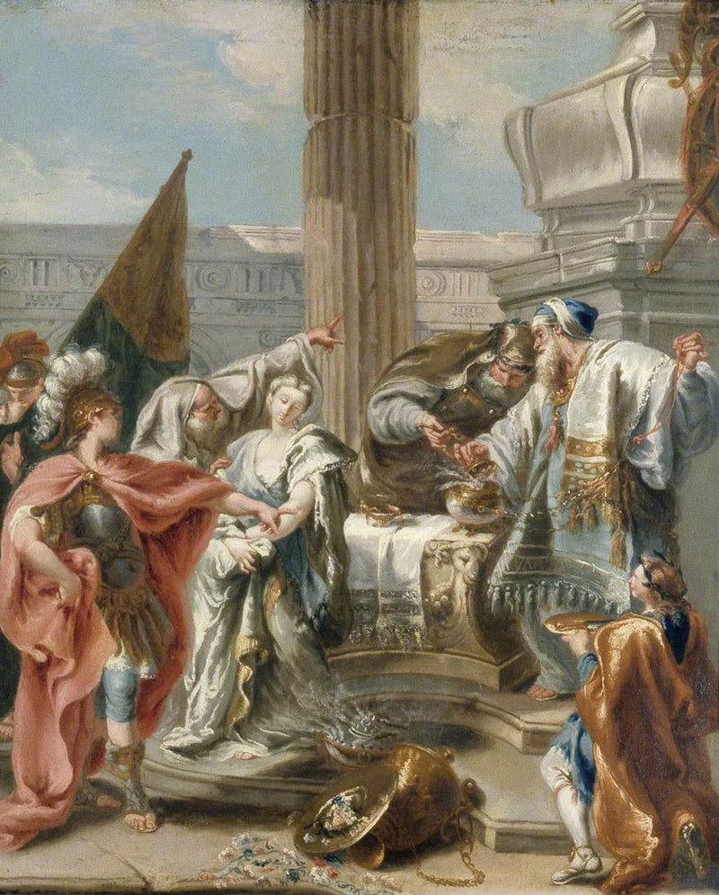 Haman, Esther og Assuérus - Giovanni Battista Pittoni