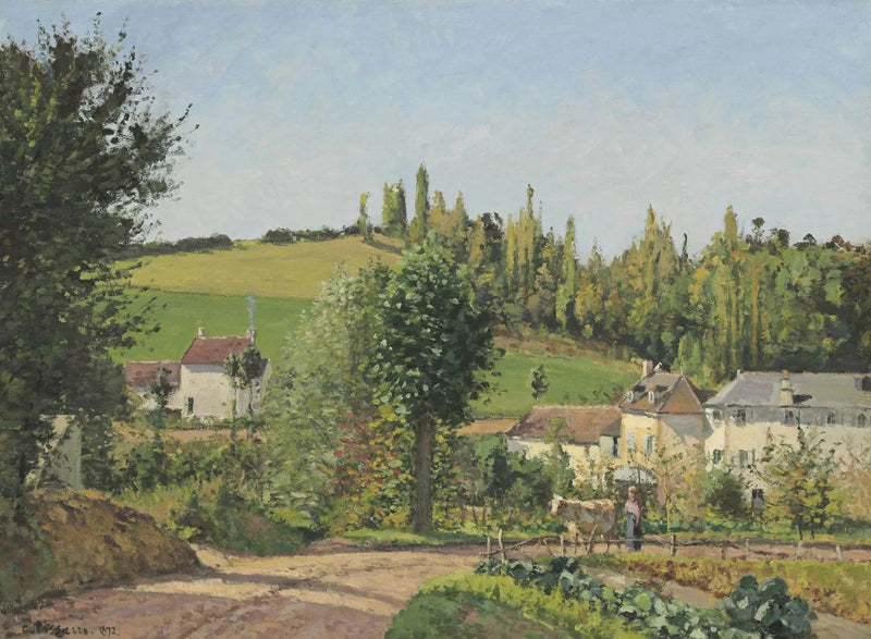 Landsby i nærheden af Pontoise - Camille Pissarro