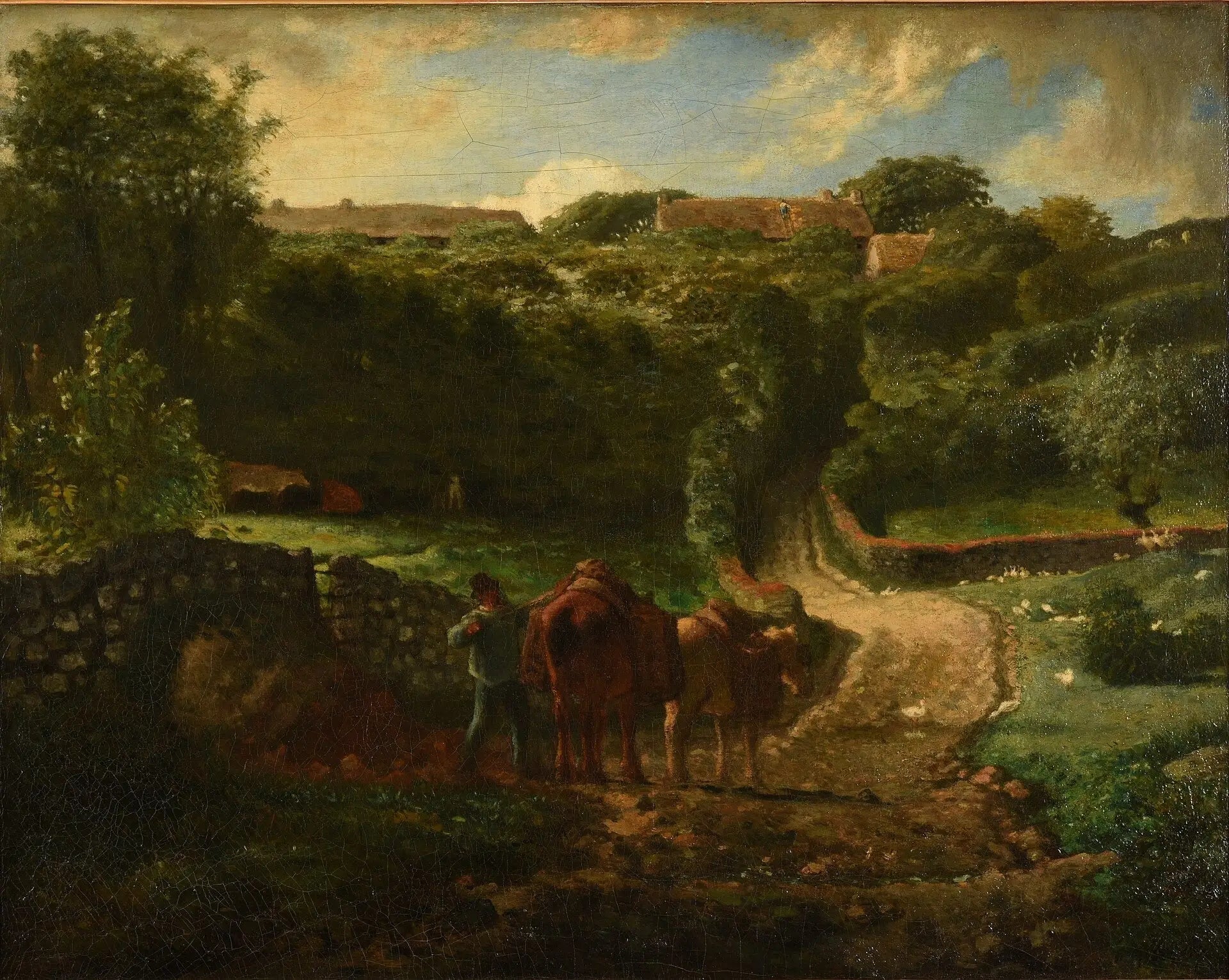 Hameau Cousin à Gréville - Jean-François Millet image 1 tableau peint à l’huile sur toile