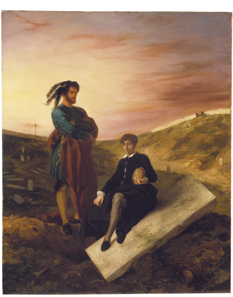 Hamlet og Horatio på kirkegården - Eugène Delacroix