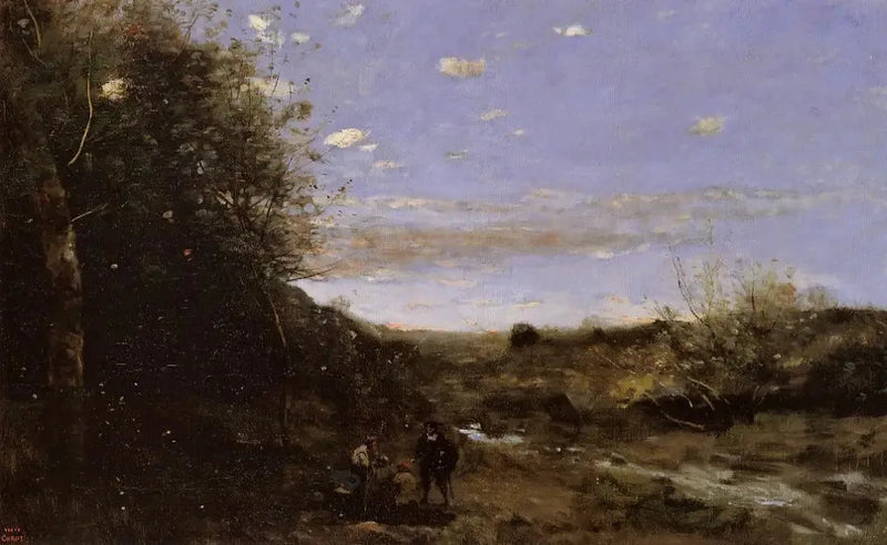 Hamlet og graveren - Jean-Baptiste Camille Corot