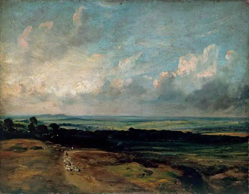 Hampstead Heath, Harrow i det fjerne - John Constable
