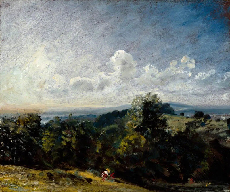 Hampstead Heath, udsigt mod vest mod Harrow I - John Constable