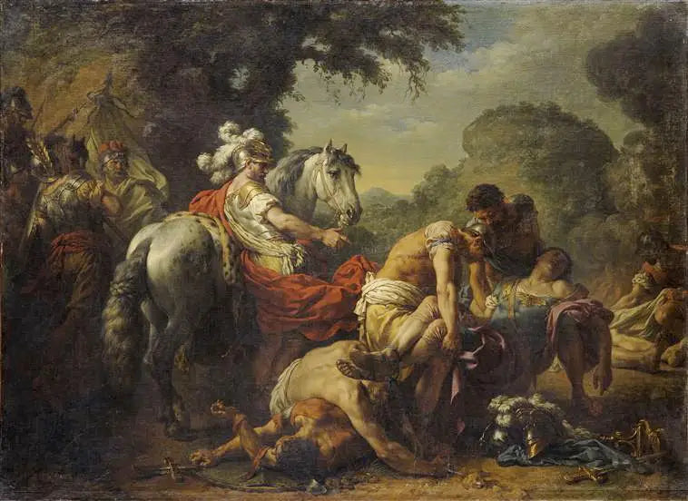 Hannibal, der har fundet Marcellus' lig - Louis Jean François Lagrenée