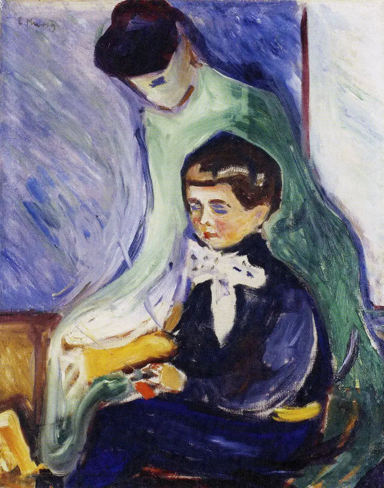 Hans Herbert Esche og hans barnepige - Edvard Munch