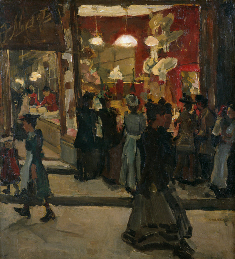 Hatterie Mars på Nieuwendijk i Amsterdam - Isaac Israels