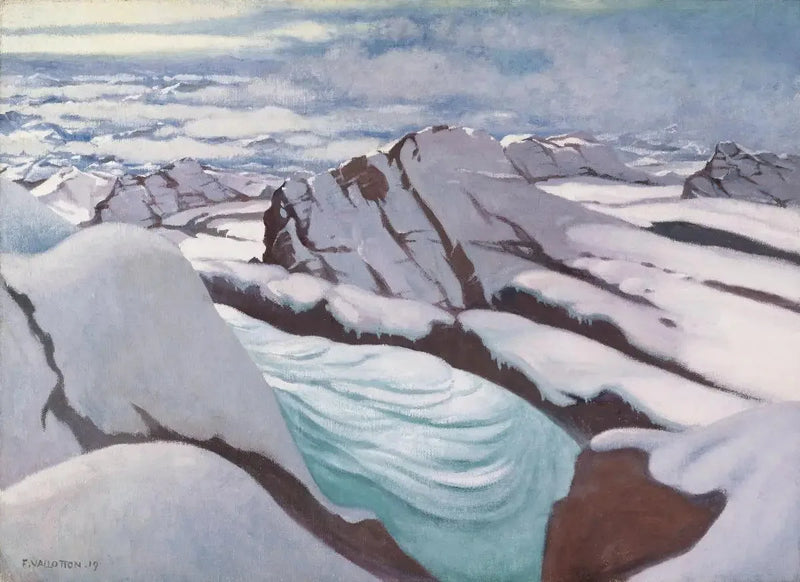 Hautes Alpes, gletsjere og sneklædte tinder - Félix Vallotton