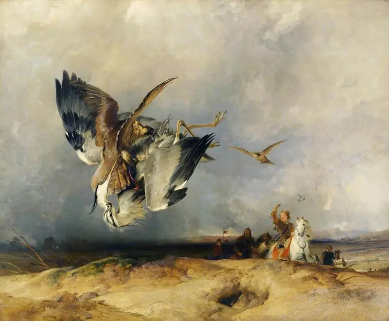 Hawking i oldtiden - Edwin Henry Landseer