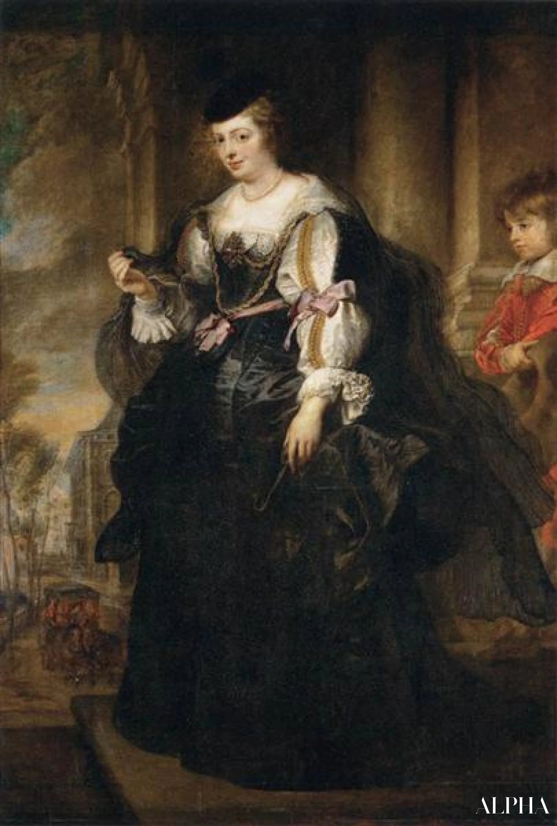 Hélène Fourment i karet - Peter Paul Rubens - Reproduktioner af malerier og højkvalitets malerier