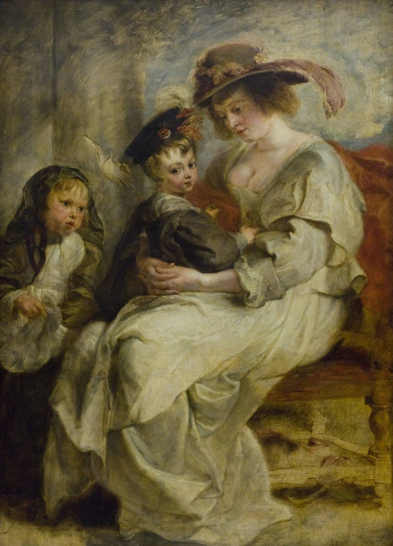 Hélène Fourment og to af hendes børn - Peter Paul Rubens