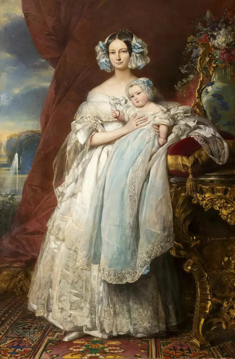 Hélène-Louise, prinsesse af Mecklenburg, hertuginde af Orléans (1814-1858) - Franz Xaver Winterhalter