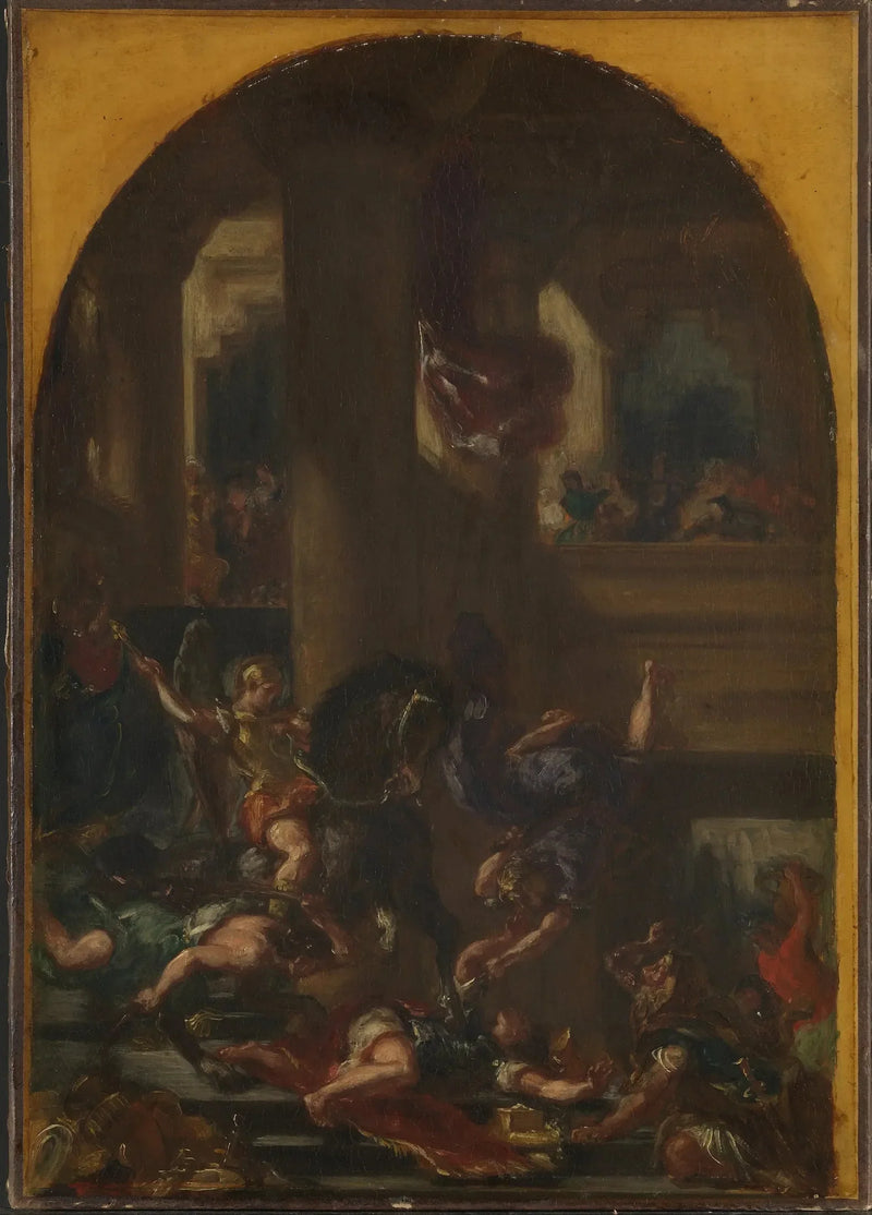 Héliodore jaget fra templet - Eugène Delacroix
