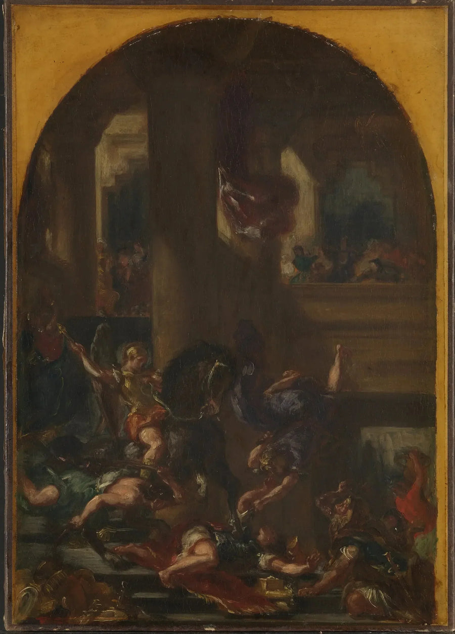 Héliodore jaget fra templet - Eugène Delacroix