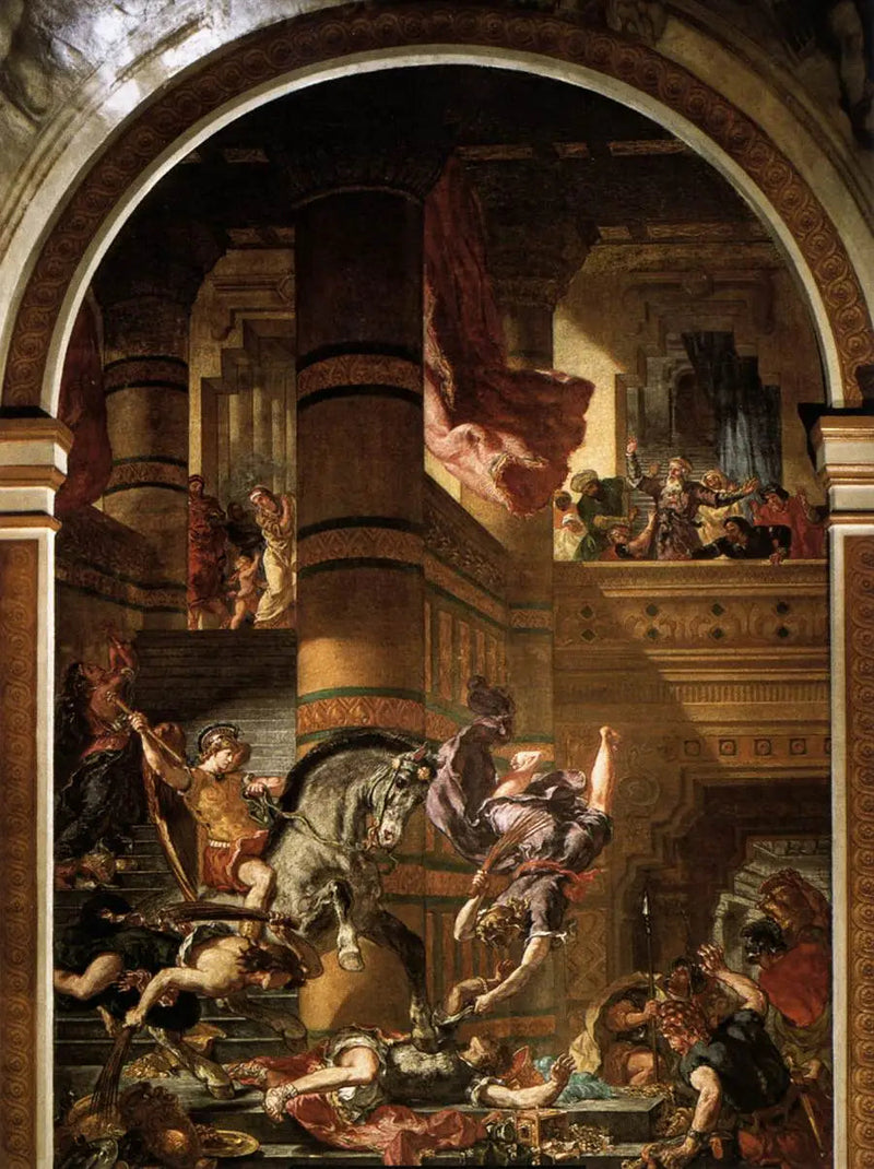 Héliodore jaget fra templet - Eugène Delacroix