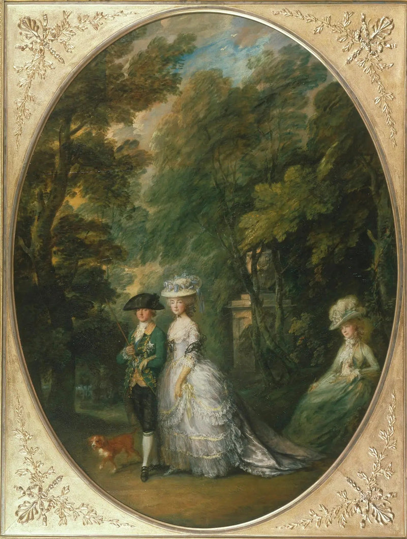 Henri, hertug af Cumberland med Anne, hertuginde af Cumberland, og Lady Elizabeth Luttrell - Thomas Gainsborough