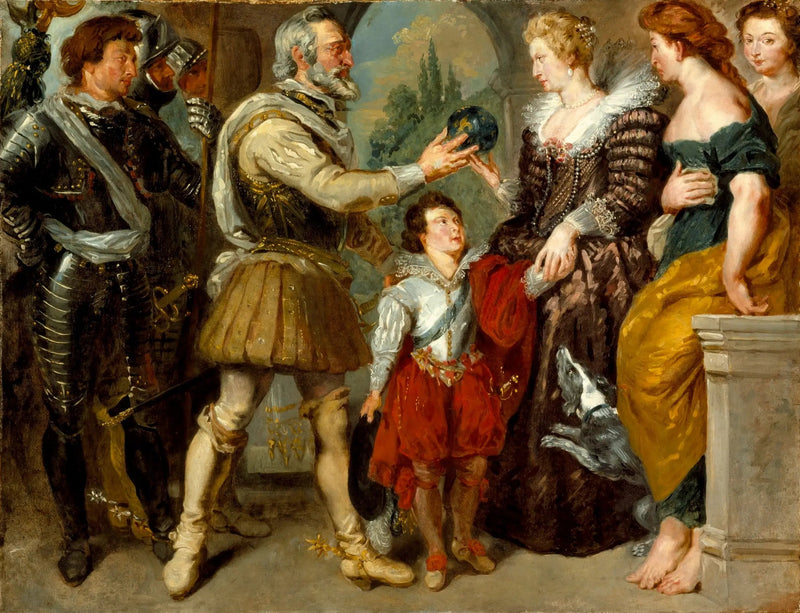 Henrik IV overdrager regentskabet til Marie de' Medici - Eugène Delacroix
