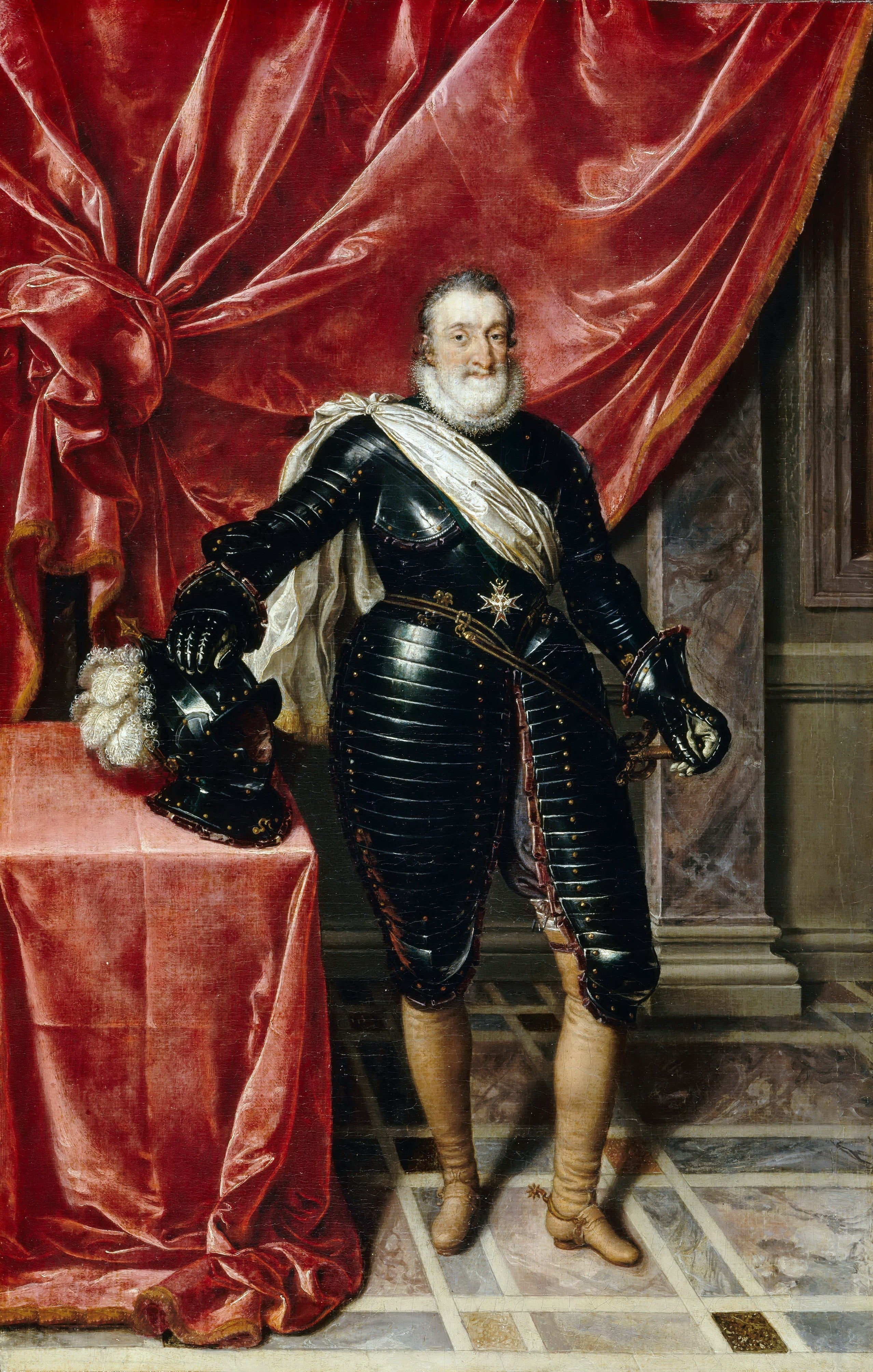Henri IV, konge af Frankrig, i rustning - Frans Pourbus den Yngre
