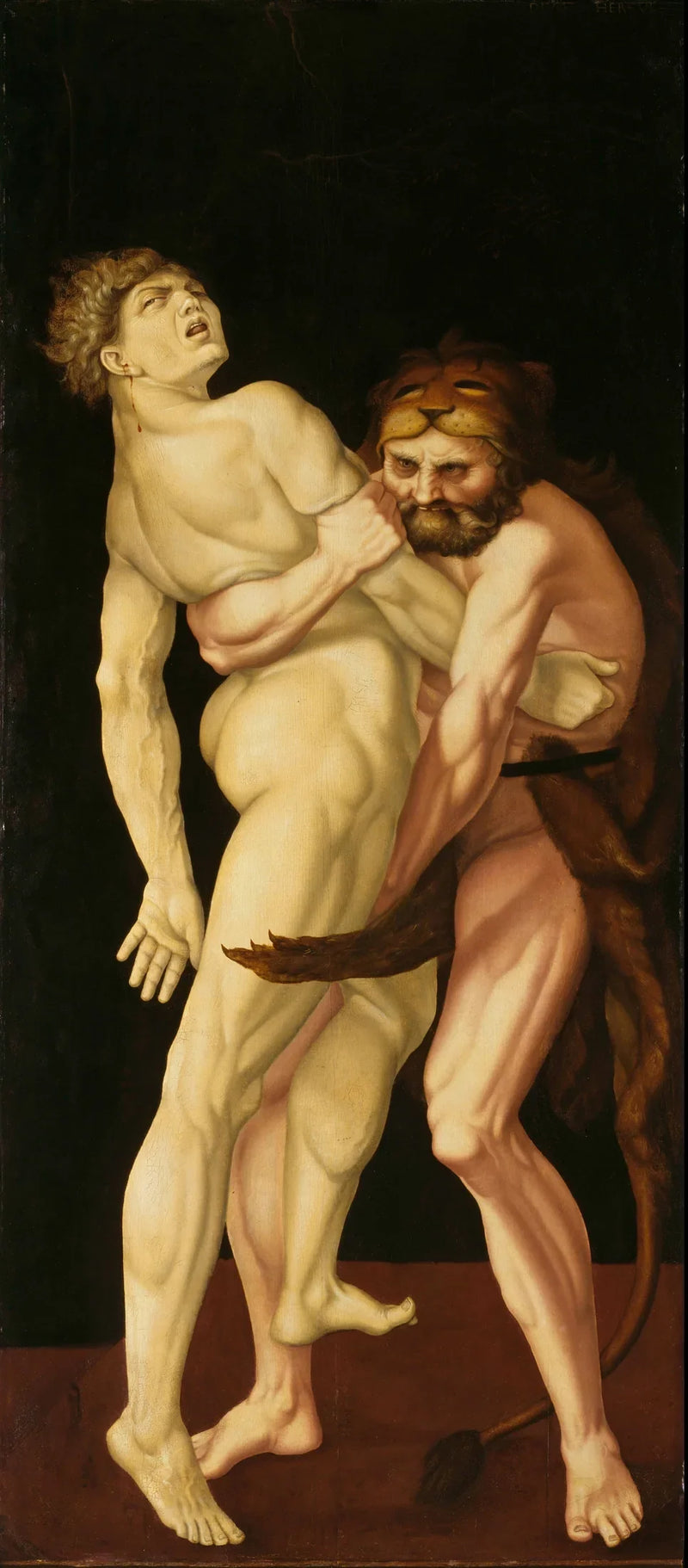 Hérakles og Antæus - Hans Baldung Grien