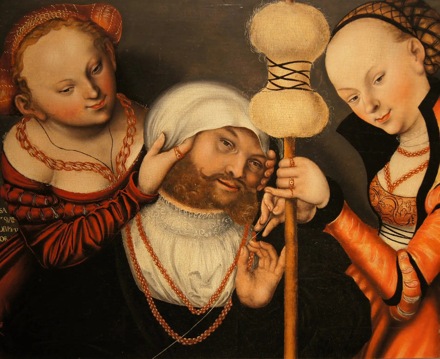 Hérakles og Omfale - Lucas Cranach den Ældre