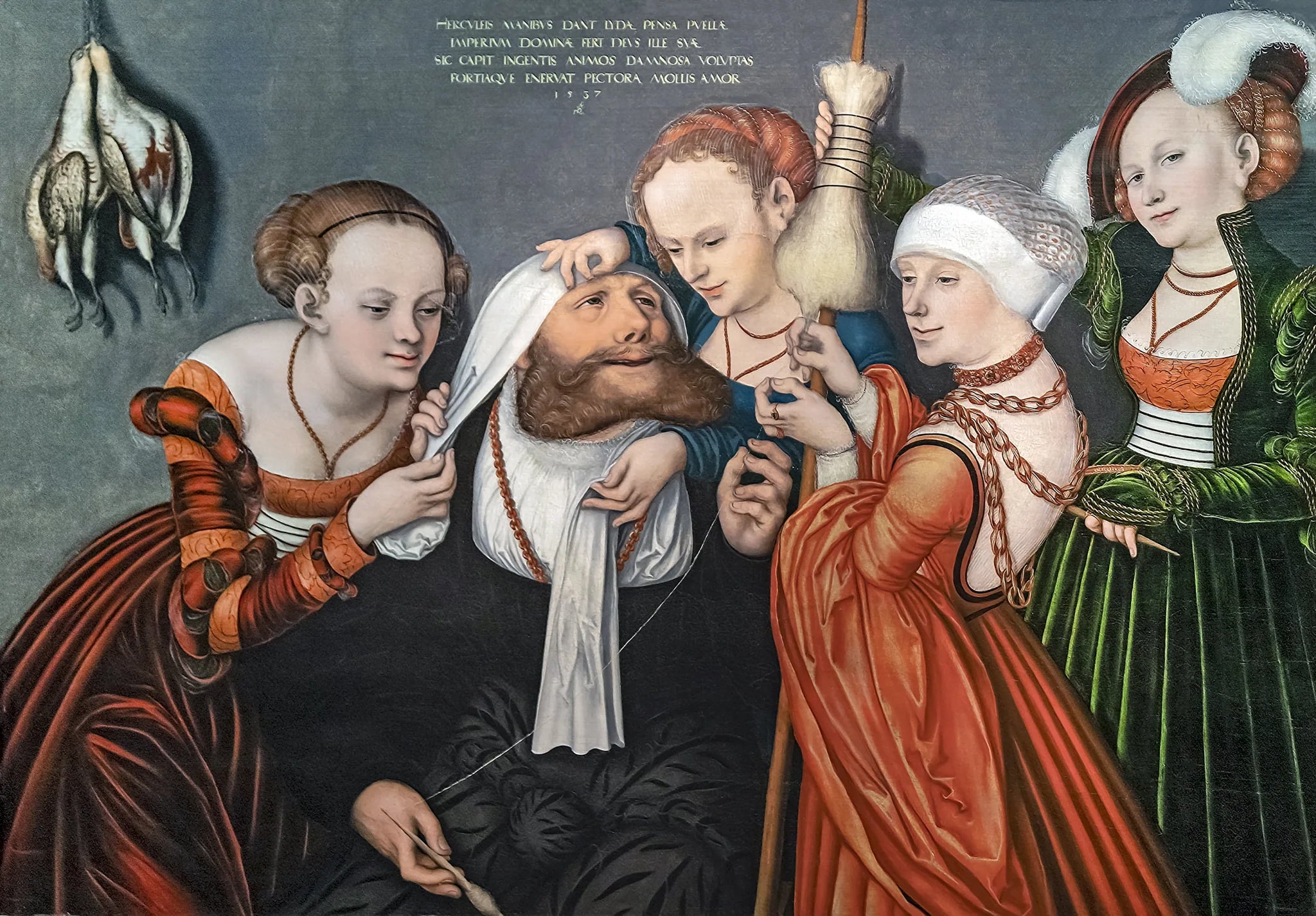 Hercule à la cour d'Omphale - Lucas Cranach the Elder image 1 copie peinte à la main à l’huile