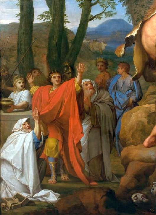Hercules kæmper mod Cacus - Eustache Le Sueur