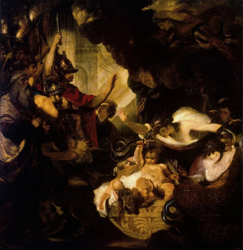 Hercules barn, der kvæler slangerne - Joshua Reynolds