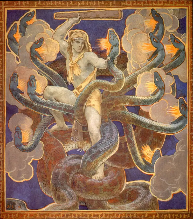 Reproduction du tableau « Hercule et l'Hydre - John Singer Sargent » par Alpha Reproduction en peinture à l’huile