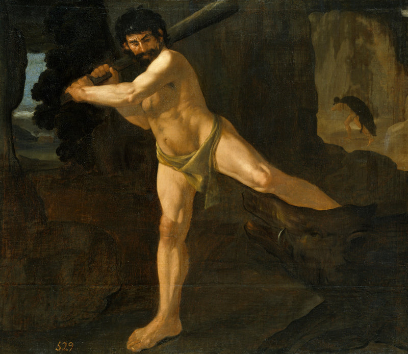 Hercules og Erymanthosvildsvinet - Francisco de Zurbarán