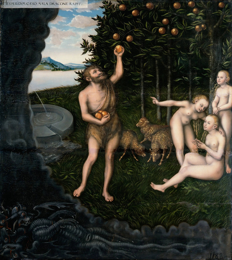 Hercules og Hesperiderne - Lucas Cranach den Ældre