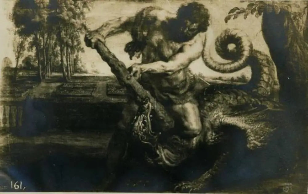 Hercule tuant le dragon dans le jardin des Hespérides - Peter Paul Rubens image 1 reproduction artisanale de tableau