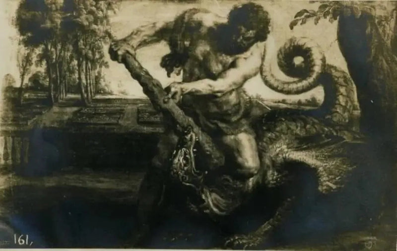 Hercules dræber dragen i Hesperiderhaven - Peter Paul Rubens