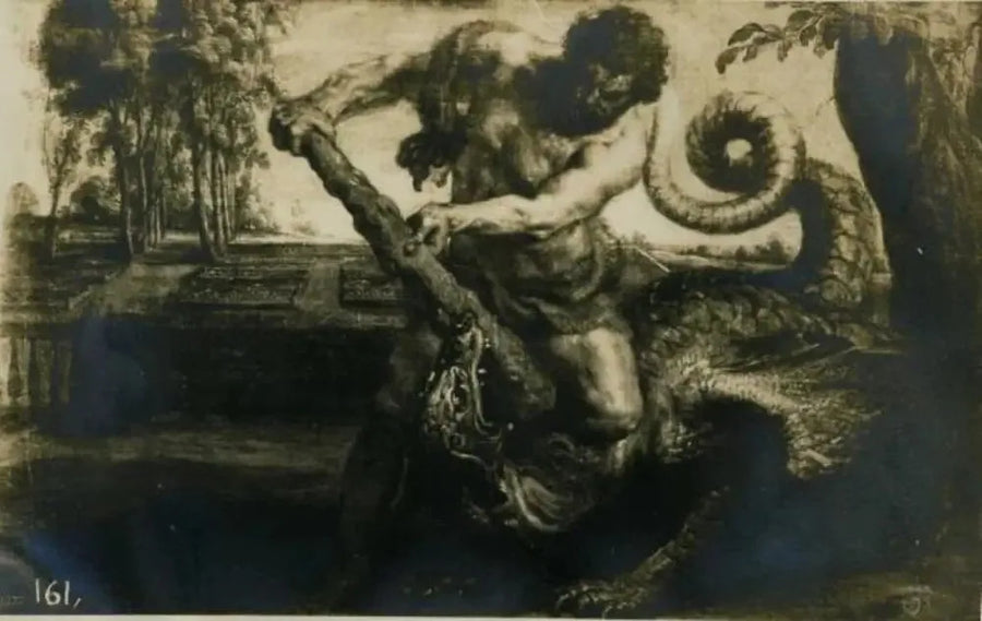 Hercules dræber dragen i Hesperiderhaven - Peter Paul Rubens