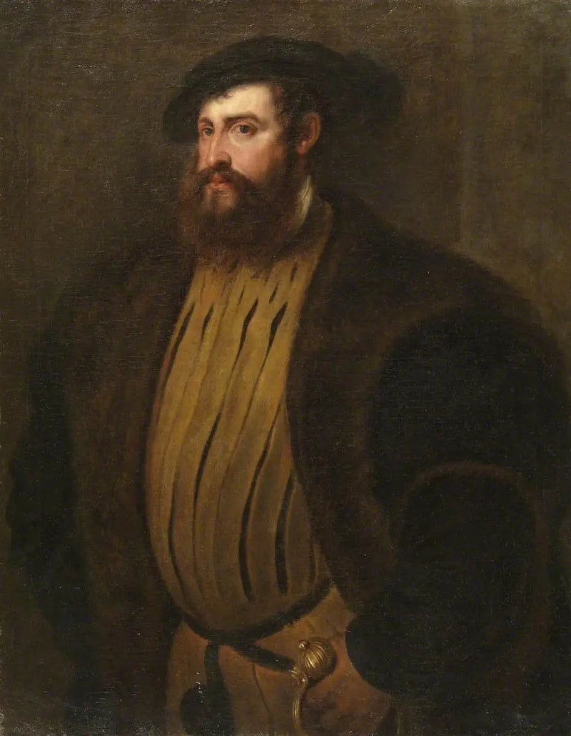 Hernan Cortez (?) (efter Titian) - Peter Paul Rubens