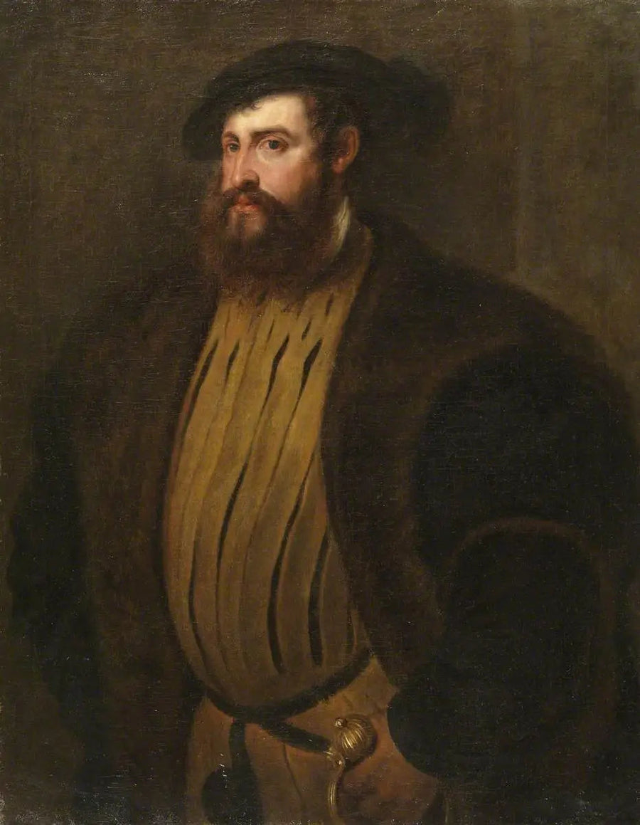 Hernan Cortez (?) (efter Titian) - Peter Paul Rubens