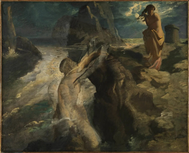Héro og Léandre - Théodore Chassériau