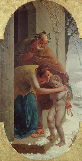 Vinter (Frossen Cupido) - Jean-François Millet