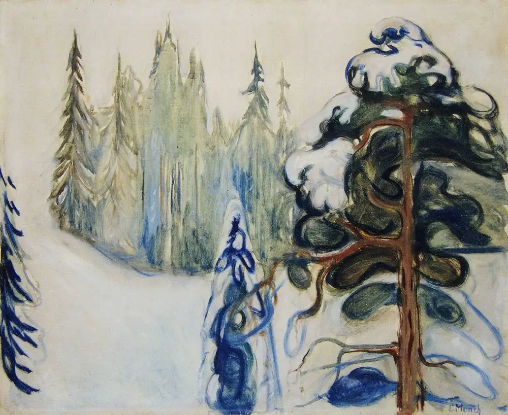 Hiver - Edvard Munch image 1 copie de tableau peinte à la main