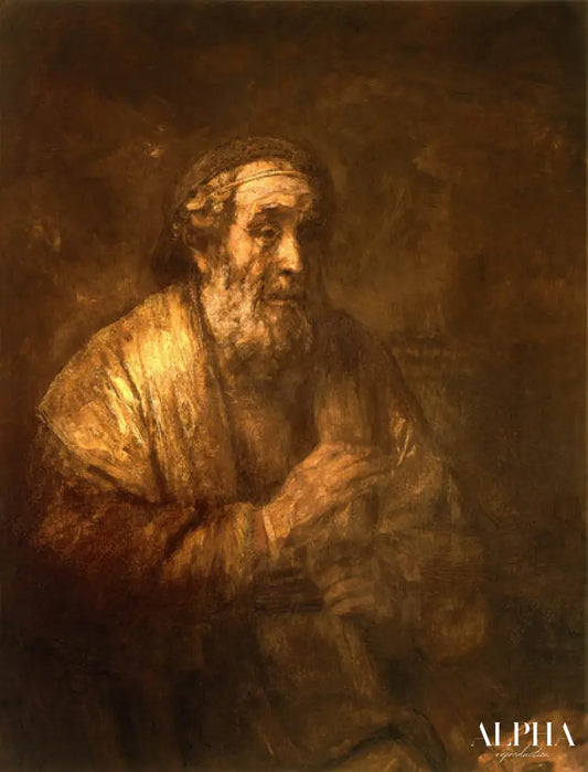 Homer dictant à un greffier - Rembrandt van Rijn - Reproductions de tableaux et peintures haut de gamme