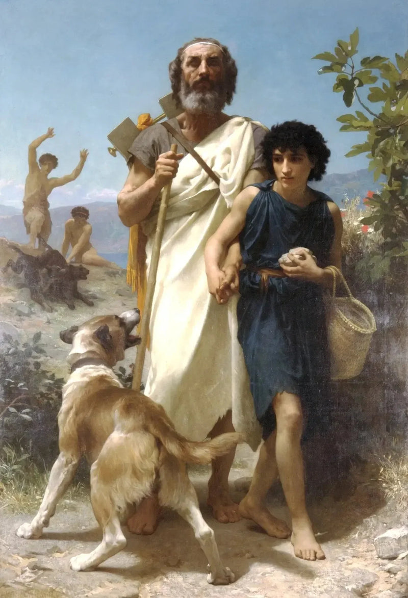 Homer og hans guide - Bouguereau