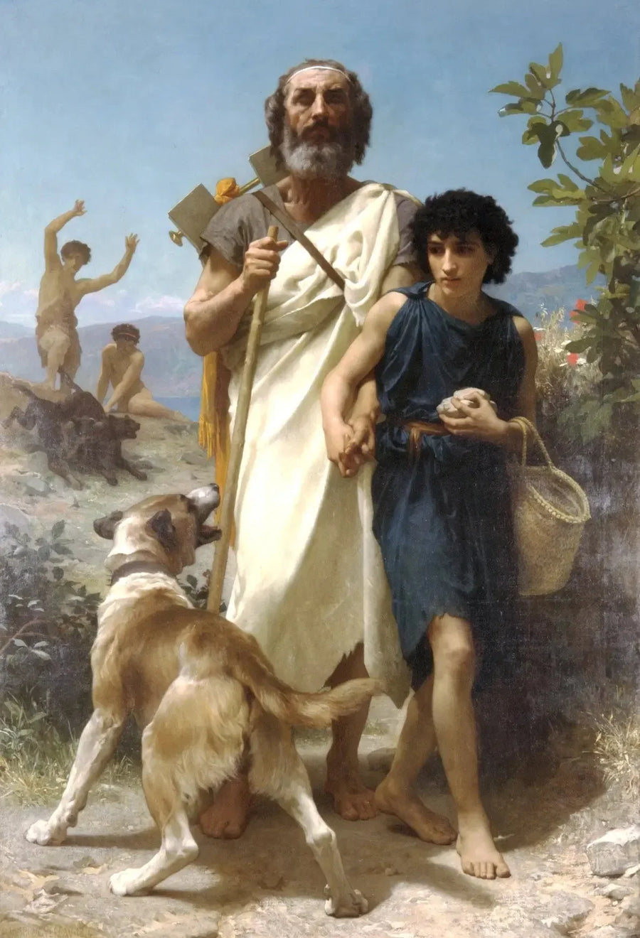 Homer og hans guide - Bouguereau