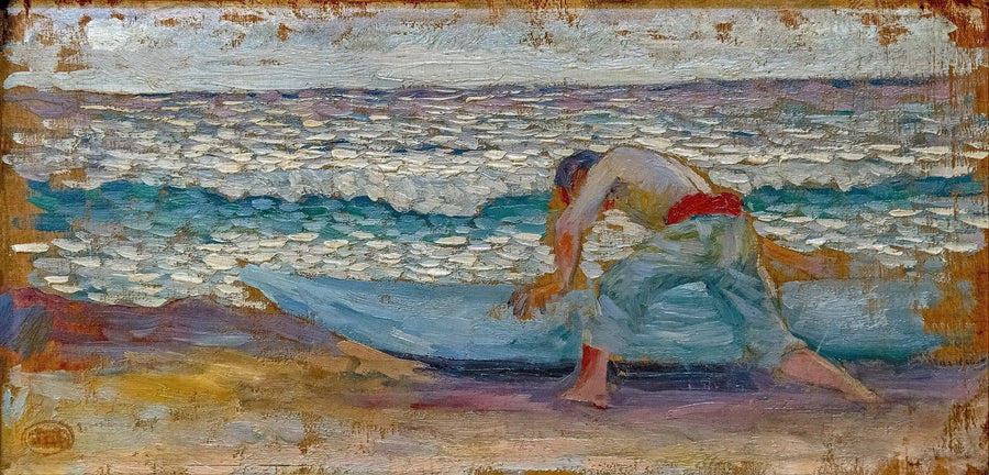 Mand i en båd - Henri-Edmond Cross