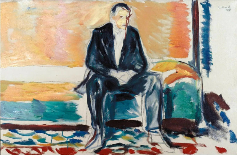 Mand der sidder - Edvard Munch