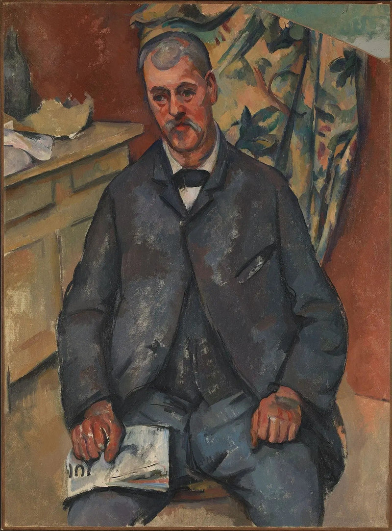 Mand der sidder - Paul Cézanne