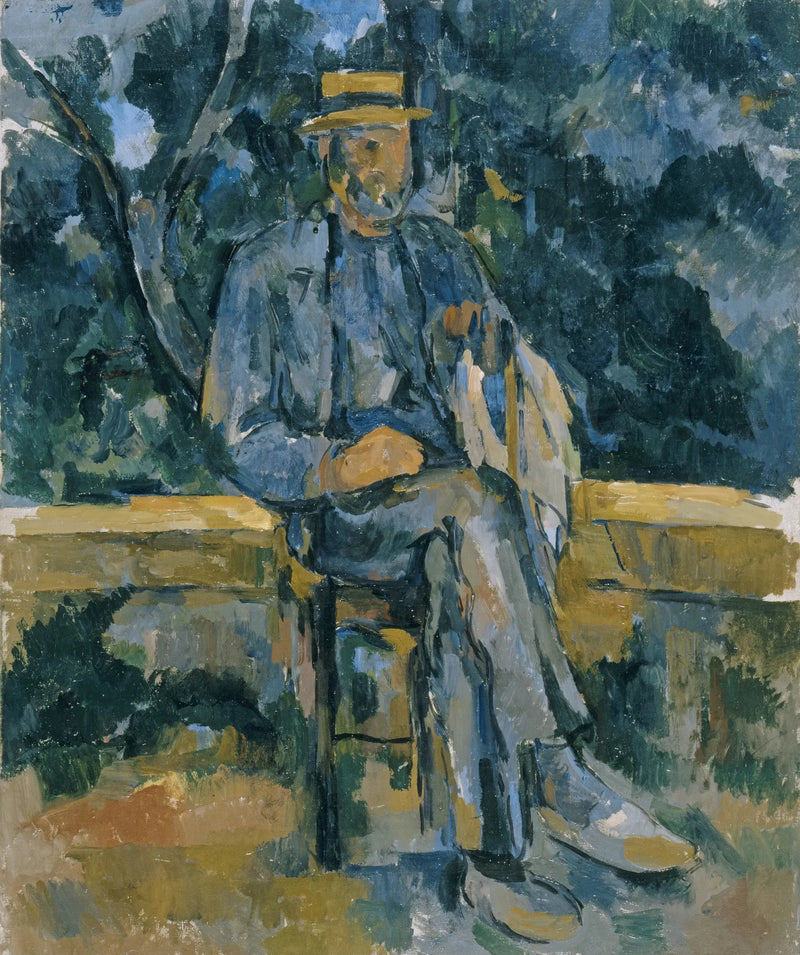 Mand der sidder - Paul Cézanne