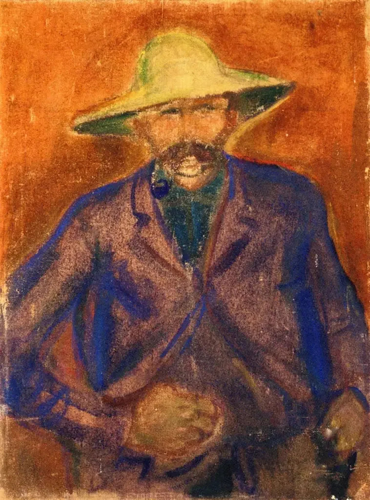 Mand med stråhat - Edvard Munch