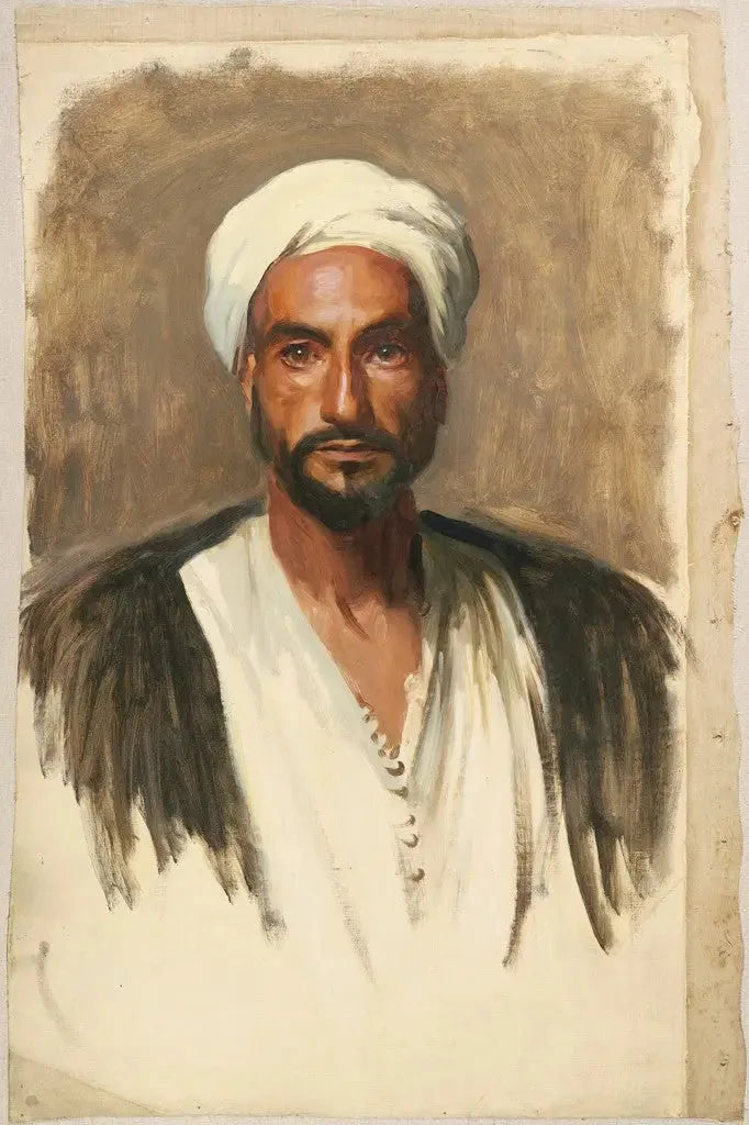 Mand med hvid turban - John Singer Sargent